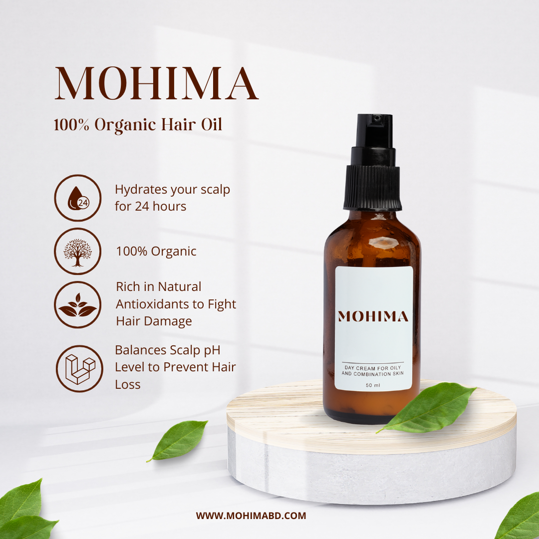 🌿 Mohima Organic Anti Hairfall Combo – সম্পূর্ণ অর্গানিক চুলের যত্ন 🌿